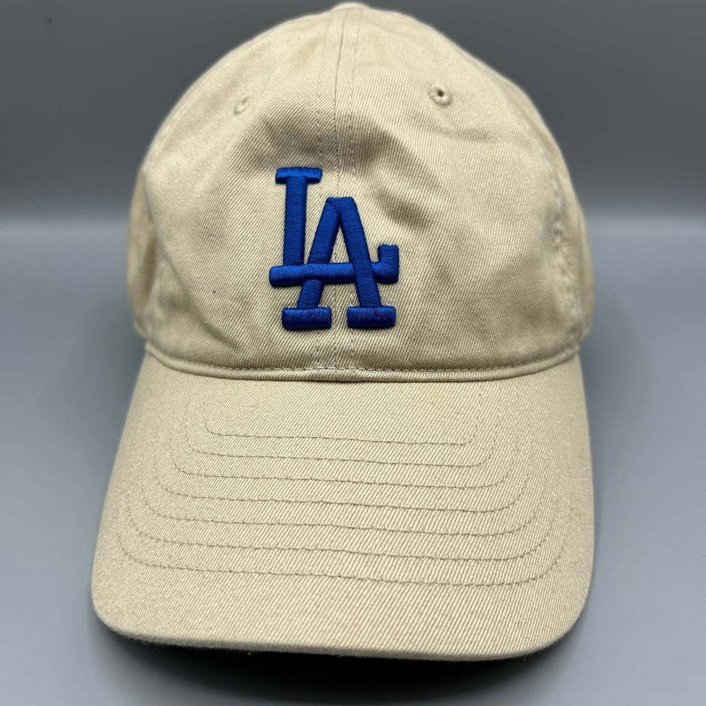 Los Angeles LA Dodgers‎ Hat Men Beige Embroidered MLB Strap Back Cap